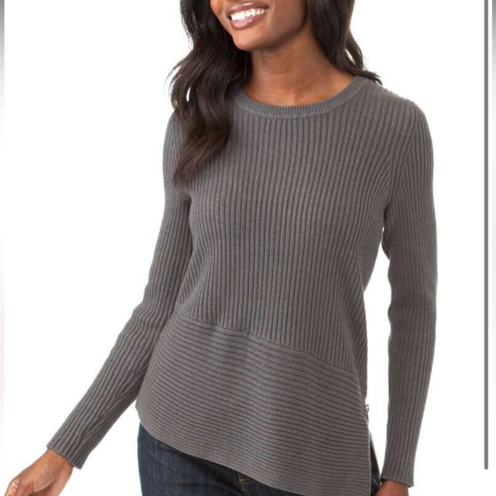 Michael Kors asymmetrical side zip sweater sz small